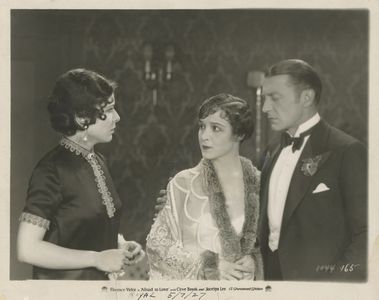 Clive Brook, Jocelyn Lee, and Florence Vidor in Afraid to Love (1927)