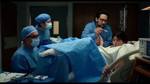 Still of Mark Sarian, Kina Bermudez, Paul Rudd, and Casey Wilson in The Shrink Next Door and The Foundation
