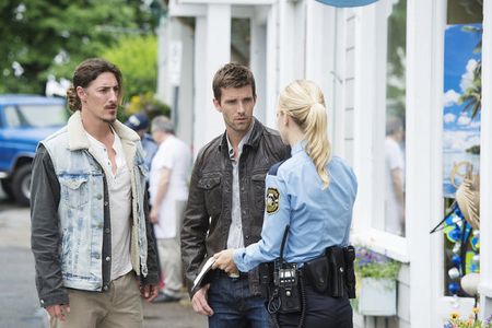 Eric Balfour, Kirsty Hinchcliffe, and Lucas Bryant in Haven (2010)
