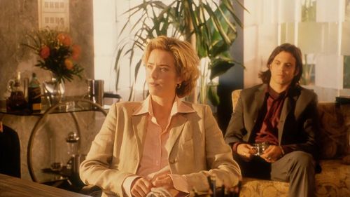 Téa Leoni and Ivan Martin in Hollywood Ending (2002)