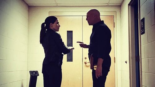Bruce Willis and Sophia Bush in Acts of Violence (2018)