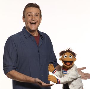 Peter Linz, Jason Segel, and Walter in The Muppets (2011)