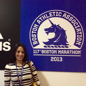 Tsailii Rogers before her 1st Boston Marathon (April 14, 2013)