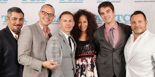 Danny Nucci, Peter Paige, Sherri Saum, Bradley Bredeweg, and David Lambert at an event for The Fosters (2013)