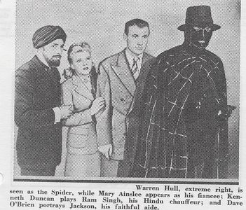 Mary Ainslee, Kenne Duncan, Warren Hull, and Dave O'Brien in The Spider Returns (1941)