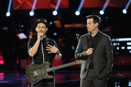 Carson Daly and Tony Lucca in The Voice (2011)