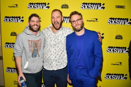 Seth Rogen, Jonathan Levine, and Evan Goldberg at an event for Long Shot (2019)