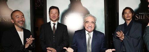 Martin Scorsese, Tadanobu Asano, Yôsuke Kubozuka, and Shin'ya Tsukamoto at an event for Silence (2016)