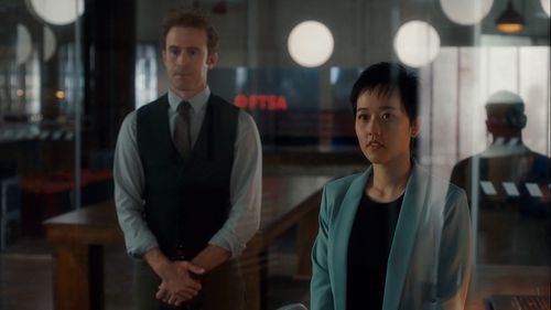 Still of Mark Rendall and Cihang Ma in Departure and Shot Across The Bow