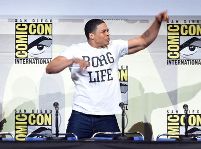 Ray Fisher at an event for Justice League (2017)