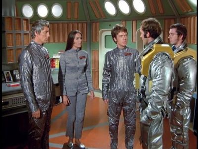 Michael Billington, John Breslin, David Weston, and Tracy Reed in UFO (1970)