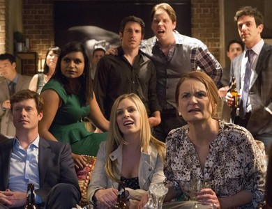 Ike Barinholtz, Beth Grant, Chris Messina, Mindy Kaling, Ed Weeks, and Anders Holm in The Mindy Project (2012)