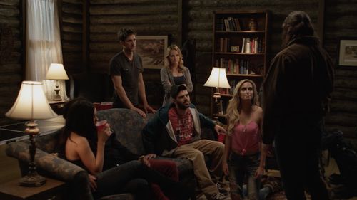 Jared Cohn, Jena Sims, Sara Fletcher, Bryce Draper, and Heather Paige Cohn in Minutes to Midnight (2018)