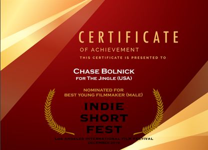 Chase Bolnick nomination best young film maker