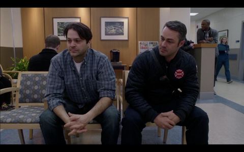 David Folsom and Taylor Kinney in Chicago Fire, 