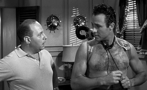 Maurice Manson and Rex Reason in The Creature Walks Among Us (1956)