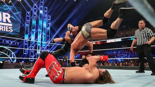 A.J. Styles, Chris Lindsey, and Shinsuke Nakamura in WWE Survivor Series (2019)