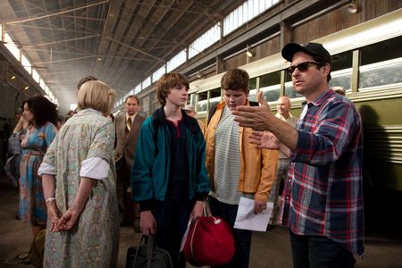 J.J. Abrams, Joel Courtney, and Riley Griffiths in Super 8 (2011)