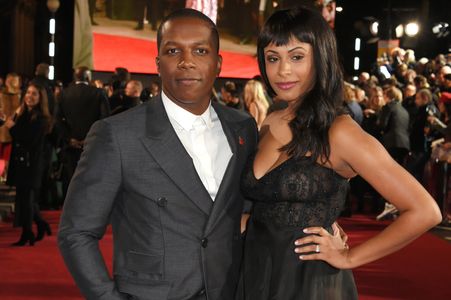 Leslie Odom Jr. and Nicolette Robinson at an event for Murder on the Orient Express (2017)