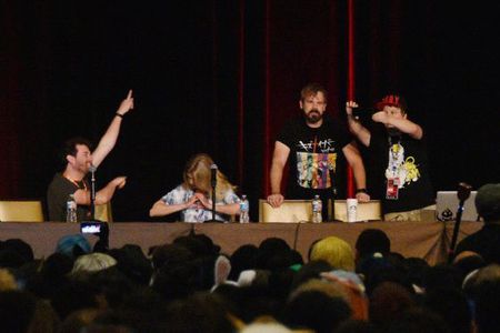 Shenanigans at the RWBY panel, Anime Expo, Los Angeles, 2017