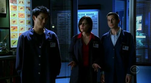 Sheeri Rappaport, Archie Kao, and Jon Wellner in CSI: Crime Scene Investigation (2000)
