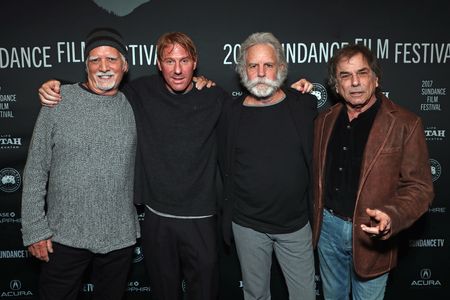 Mickey Hart, Bill Kreutzmann, Bob Weir, and Eric Eisner at an event for Long Strange Trip (2017)