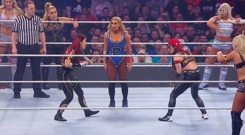 Natalya Neidhart, Ashley Fliehr, Leah Van Dale, Kairi Hôjô, Ashley Mae Sebera, and Masami Odate in WWE Survivor Series (