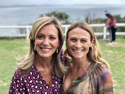 On the set of ‘Neighbours’ with Kerry Armstrong