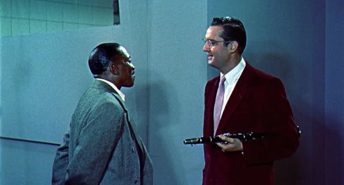 Steve Allen and Sammy Davis Sr. in The Benny Goodman Story (1956)