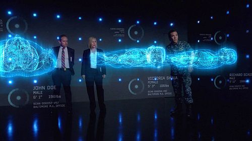 Patricia Arquette, Peter MacNicol, and Michael Irby in CSI: Cyber (2015)