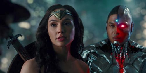 Gal Gadot and Ray Fisher in Justice League (2017)