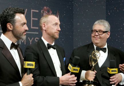 David Mandel, Matt Walsh, and Reid Scott at an event for IMDb at the Emmys: IMDb LIVE After the Emmys 2017 (2017)
