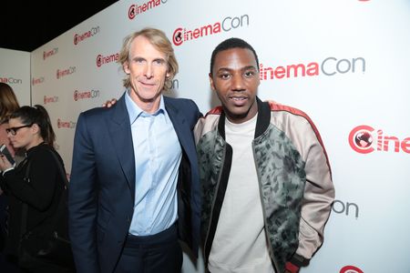 Michael Bay and Jerrod Carmichael at an event for Transformers: The Last Knight (2017)