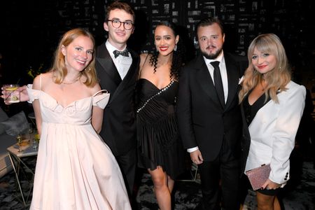 Nathalie Emmanuel, Isaac Hempstead Wright, and John Bradley at an event for The 71st Primetime Emmy Awards (2019)