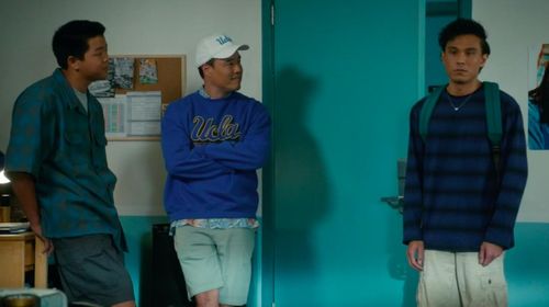 Ryan Salazar with Randall Park (center) and Hudson Yang (left) on Fresh Off the Boat (ABC)