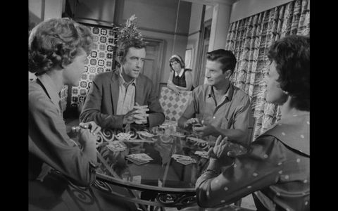 Denise Alexander, Jeanne Evans, Lori March, Joe Maross, and Fritz Weaver in The Twilight Zone (1959)