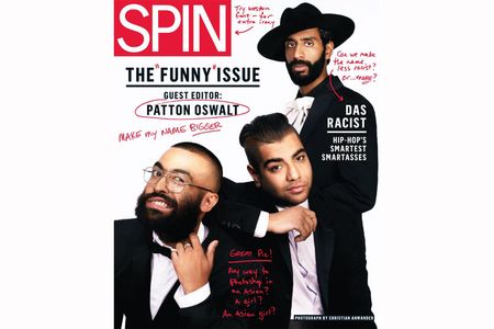 Kondabolu and Das Racist on the cover of Spin magazine in 2011