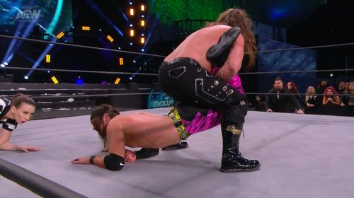 Chris Jericho and Nick Massie in All Elite Wrestling: Revolution (2021)