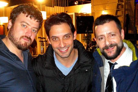 Rob Wells, Stefano DiMatteo and Judd Nelson, on the set of Boondocks Saints: All Saints Day