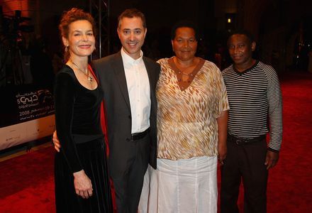 Alice Krige, Anthony Fabian, Sandra Laing and Johannes Motloung attend the Gala Premiere of SKIN at the Dubai Internatio