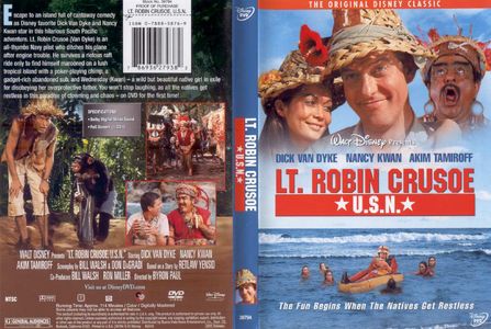 Dick Van Dyke, Nancy Kwan, and Akim Tamiroff in Lt. Robin Crusoe, U.S.N. (1966)