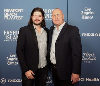 Phil Blattenberger and Arnold Vosloo at the world premiere of CONDOR'S NEST at the 2022 Newport Beach Film Festival