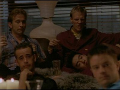 Antony Cotton, Craig Kelly, and Jason Merrells in Queer as Folk (1999)