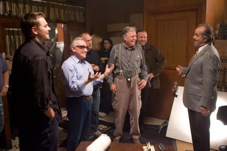 Leonardo DiCaprio, Jack Nicholson, Martin Scorsese, Michael Ballhaus, and Ray Winstone in The Departed (2006)