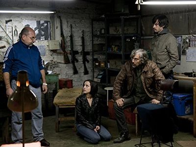 Néstor Cantillana, Luis Gnecco, Francisco Reyes, and Camila Hirane in Fugitives (2011)