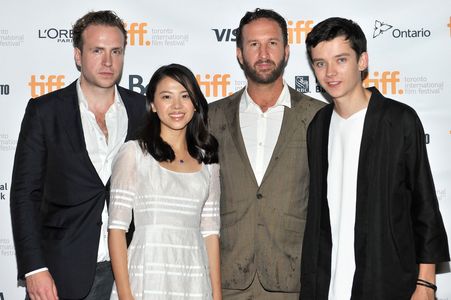 Rafe Spall, Jo Yang, Morgan Matthews, and Asa Butterfield at an event for A Brilliant Young Mind (2014)