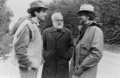 Daniel Day-Lewis, Philip Kaufman, and Saul Zaentz in The Unbearable Lightness of Being (1988)