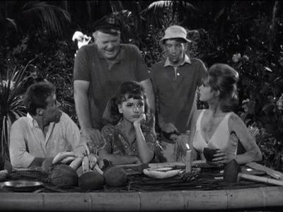 Bob Denver, Alan Hale Jr., Tina Louise, Russell Johnson, and Dawn Wells in Gilligan's Island (1964)