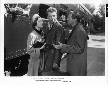 Dan Dailey, Jimmy Lydon, and Colleen Townsend in When Willie Comes Marching Home (1950)