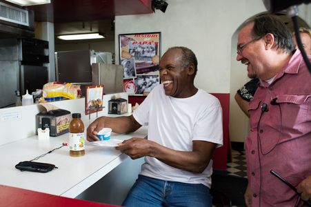 On the set of Waffle Street with Danny Glover